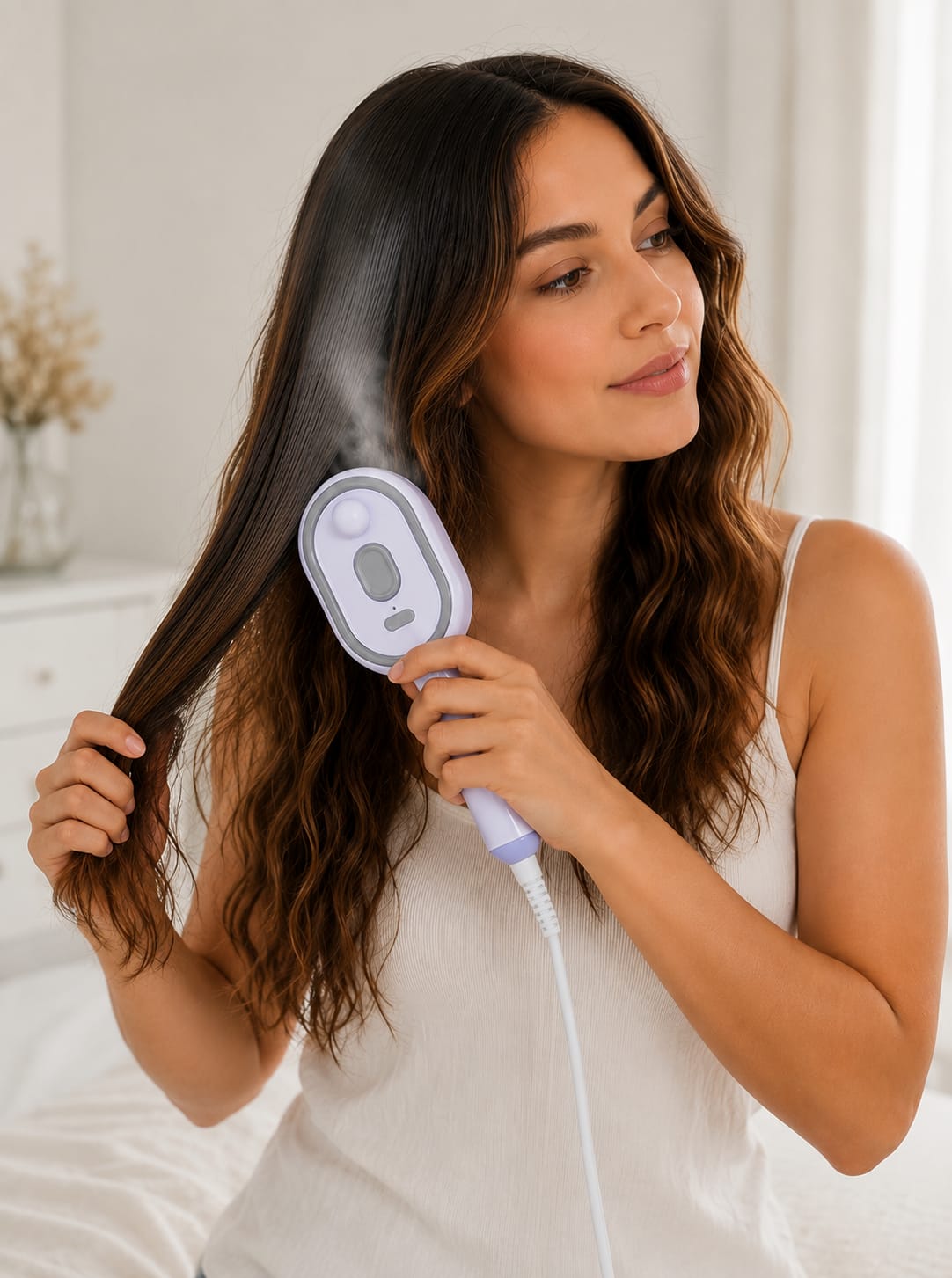Cheveux lisses avec la Brosse Yvalis